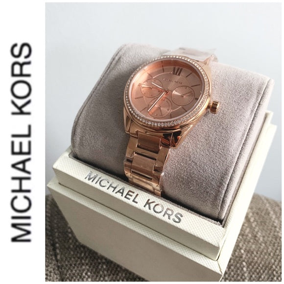 Buy Michael Kors Ladies Janelle Rose Gold Dial Rose Gold Stainless Steel Strap Watch -  Mk7091 in Pakistan