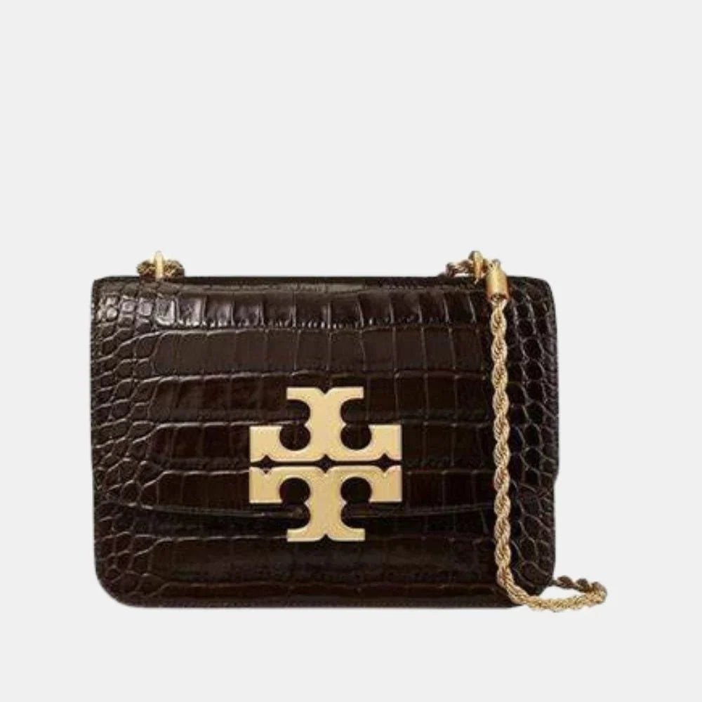 Buy Tory Burch Eleanor Croc-Embossed Shoulder Bag (Black) in Pakistan