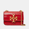 Buy Tory Burch Small Eleanor Croc-Embossed Bag (Red) in Pakistan