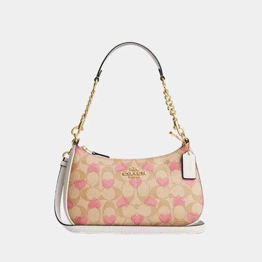 Buy Coach Teri Shoulder Bag in Signature Canvas with Heart Print in Pakistan