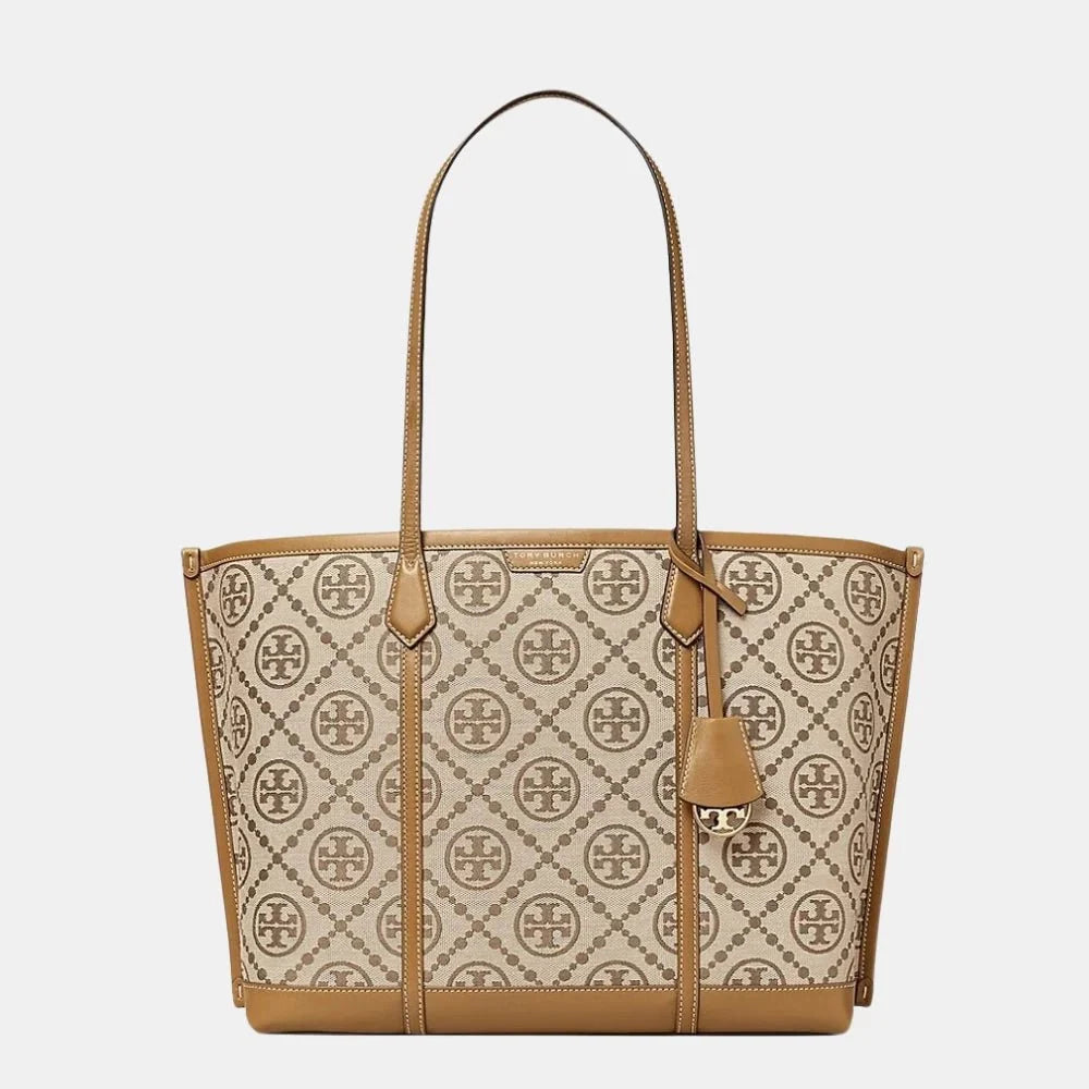 Buy Tory Burch Perry T Monogram Triple-Compartment Tote Bag in Pakistan