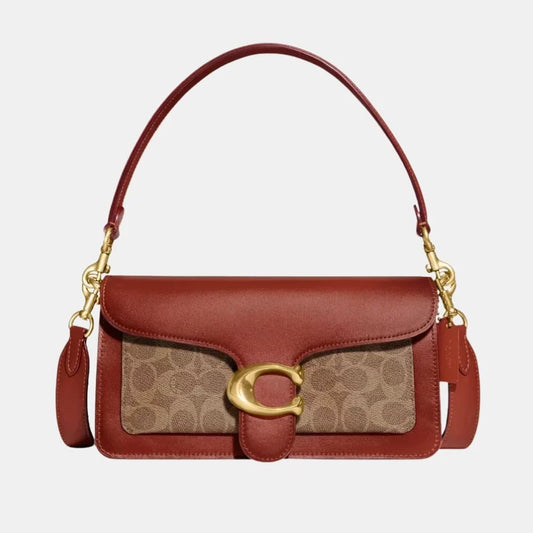 Buy Coach Tabby 26 Shoulder Bag In Signature Canvas (Tan/Rust) in Pakistan
