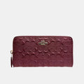Buy Coach Accordion Zip Wallet in Signature Debossed Patent Leather (Maroon) in Pakistan