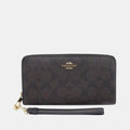 Buy Coach Signature Long Zip-Around Wallet (Brown/Black) in Pakistan