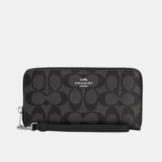 Buy Coach Signature Long Zip-Around Wallet (Black) in Pakistan