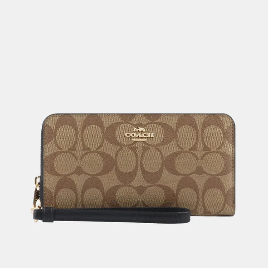Buy Coach Signature Long Zip-Around Wallet (Brown) in Pakistan