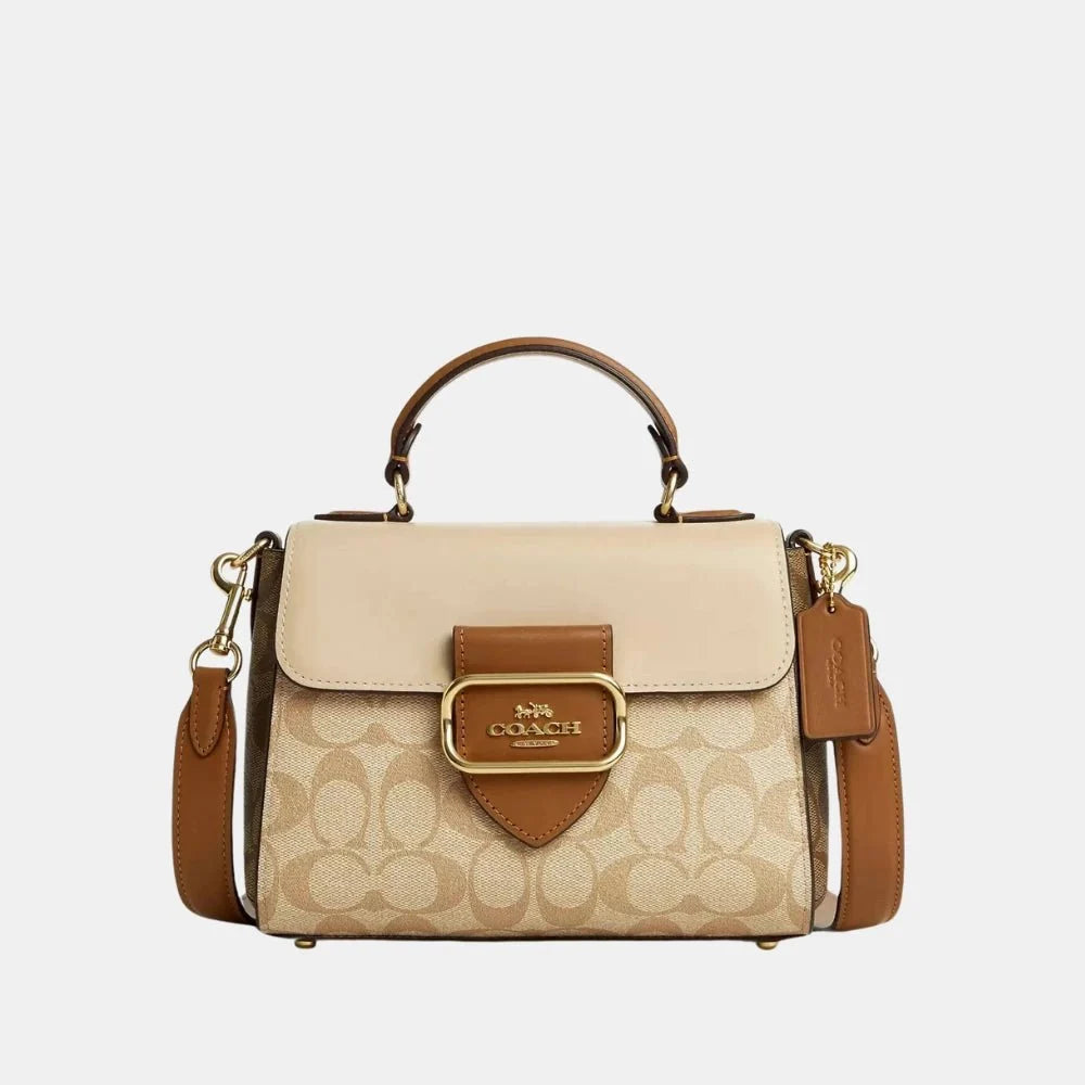 Buy Coach Morgan Top Handle Satchel Bag In Blocked Signature Canvas in Pakistan
