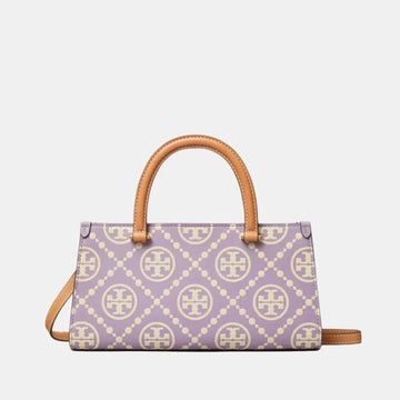 Buy Tory Burch T Monogram Embossed Small Rectangular Tote (Lilac) in Pakistan
