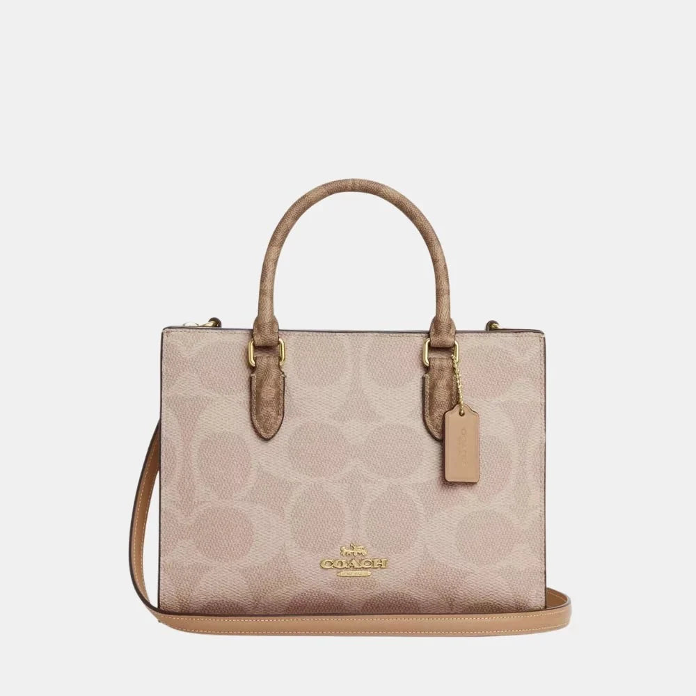 Buy Coach Maggie Small Tote Bag In Blocked Signature Canvas in Pakistan
