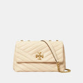 Buy Tory Burch Kira Chevron Small Convertible Handbag (New Cream) in Pakistan