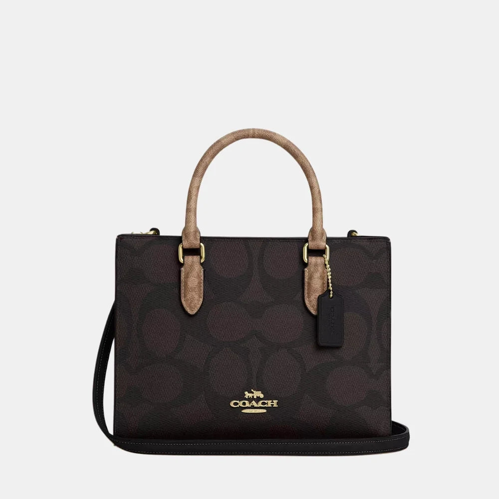 Buy Coach Maggie Small Tote Bag In Blocked Signature Canvas in Pakistan