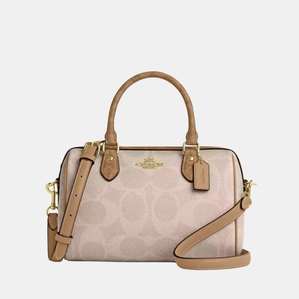 Buy Coach Rowan Satchel Bag In Blocked Signature Canvas in Pakistan