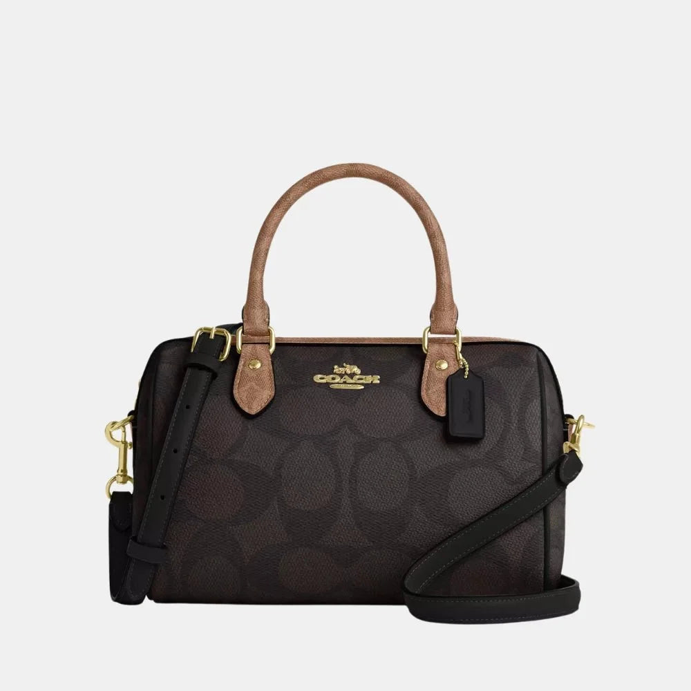 Buy Coach Rowan Satchel Bag In Blocked Signature Canvas in Pakistan