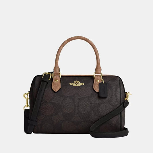 Buy Coach Rowan Satchel Bag In Blocked Signature Canvas in Pakistan