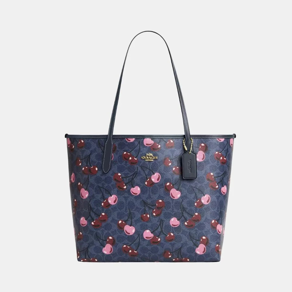 Buy Coach City Tote In Signature Canvas With Cherry Print in Pakistan