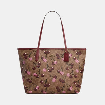 Buy Coach City Tote In Signature Canvas With Cherry Print in Pakistan