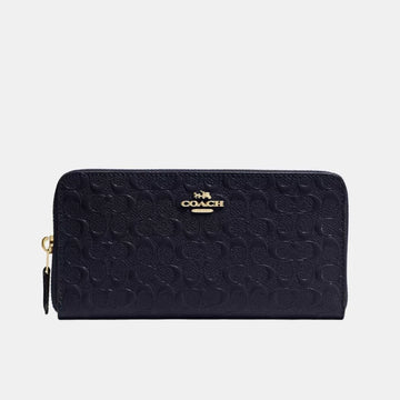 Buy Coach Accordion Zip Wallet in Signature Debossed Patent Leather (Black) in Pakistan