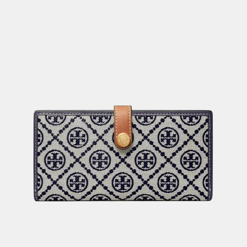 Buy Tory Burch T Monogram Zip Slim Wallet (Navy) in Pakistan