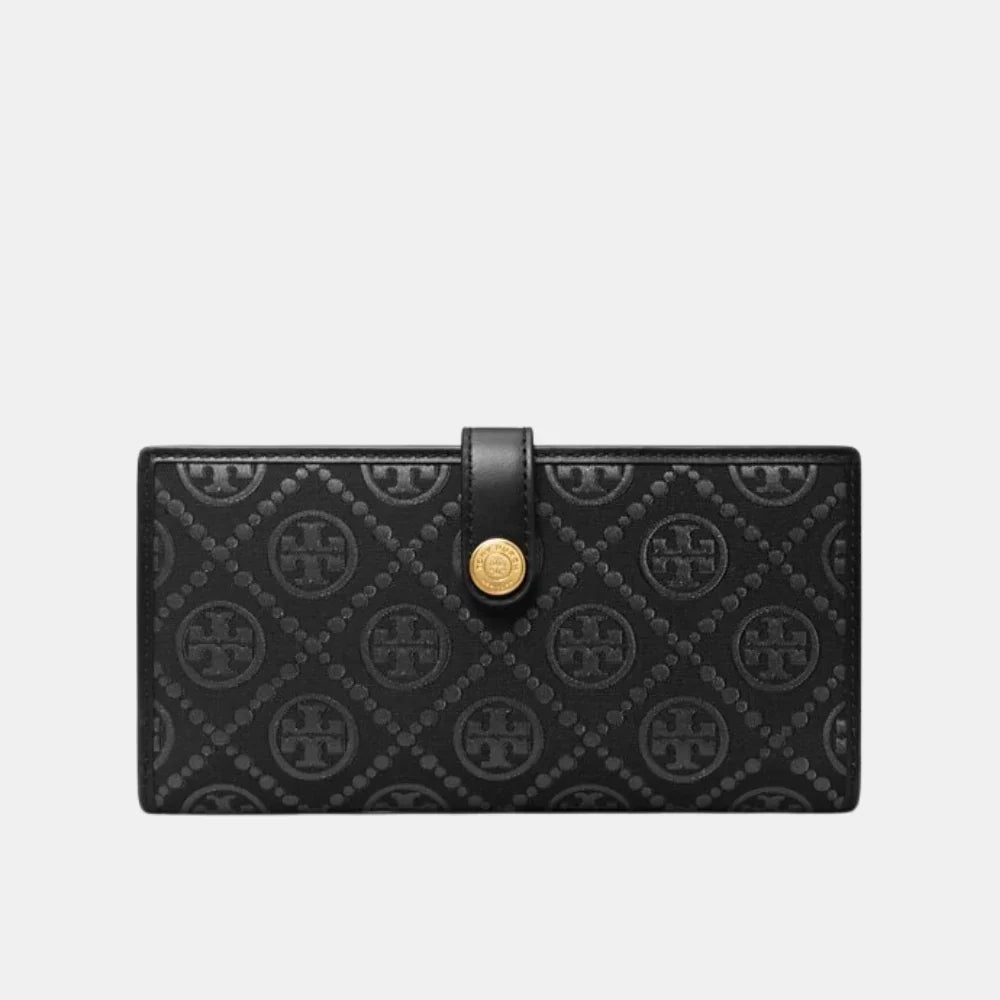 Buy Tory Burch T Monogram Zip Slim Wallet (Black) in Pakistan