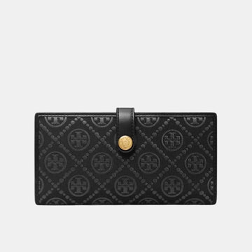 Buy Tory Burch T Monogram Zip Slim Wallet (Black) in Pakistan