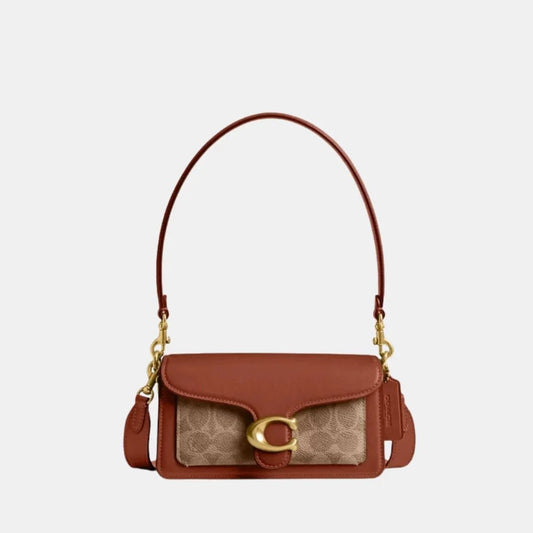 Buy Coach Tabby 20 Shoulder Bag In Signature Canvas (Tan/Rust) in Pakistan