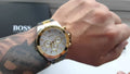 Buy Hugo Boss Mens Chronograph Two-tone Silver Dial Watch - 1512960 in Pakistan