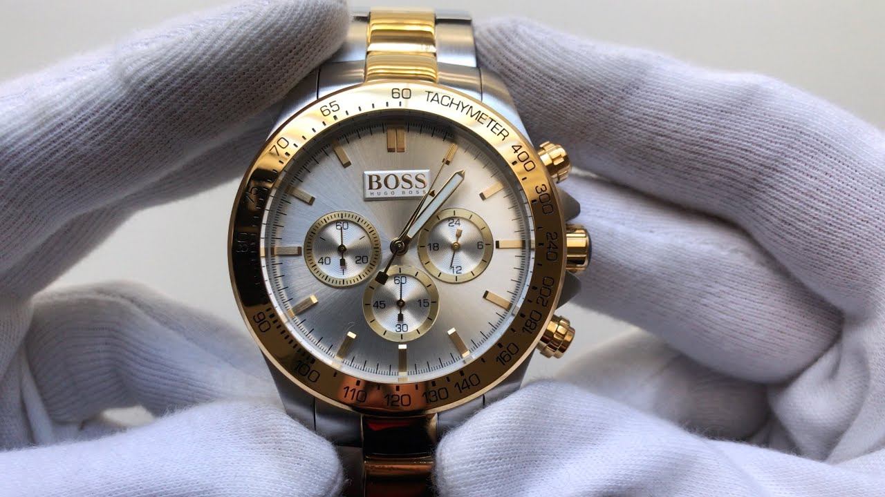 Buy Hugo Boss Mens Chronograph Two-tone Silver Dial Watch - 1512960 in Pakistan
