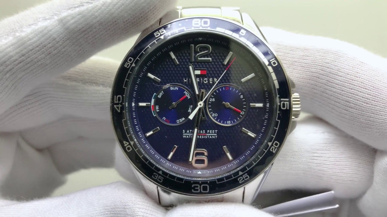 Buy Tommy Hilfiger Mens Quartz Stainless Steel Blue Dial 46mm Watch - 1791366 in Pakistan