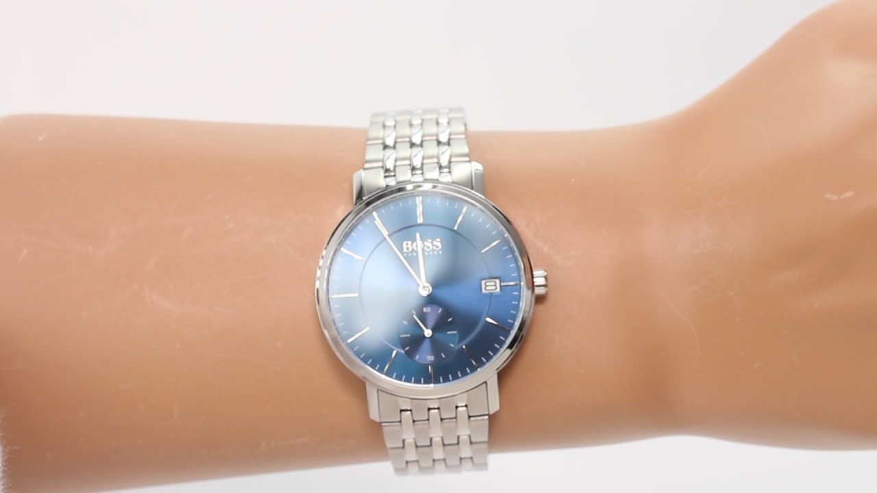 Buy Hugo Boss Mens Quartz Silver Stainless Steel Blue Dial 40mm Watch - 1513642 in Pakistan