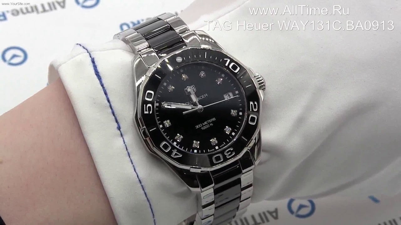 Buy Tag Heuer Aquaracer Quartz Black Dial Two Tone Steel Strap Watch for Women - WAY131C.BA0913 in Pakistan