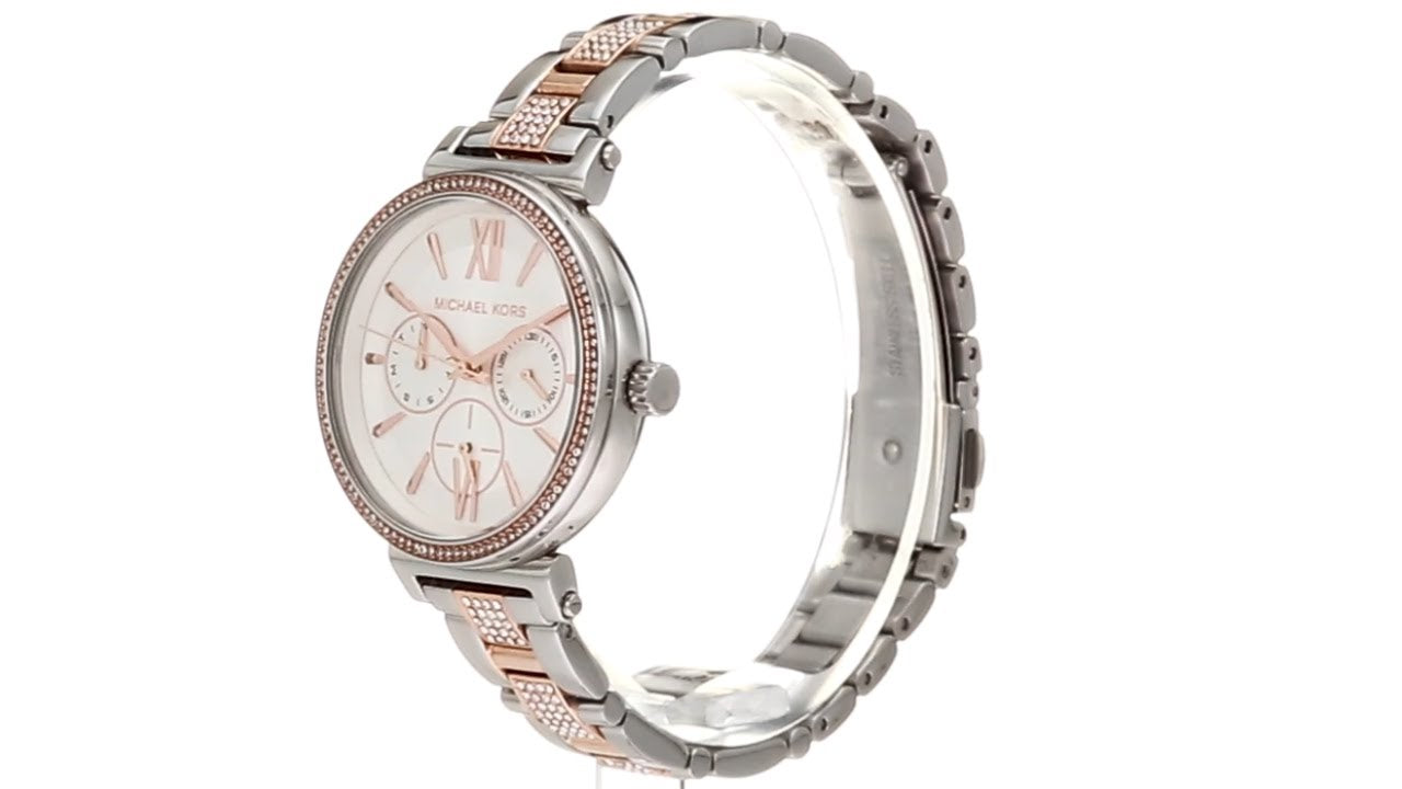 Buy Michael Kors Women's Sofie White Dial Two Tone Stainless Steel Strap Watch  - Mk4353 in Pakistan