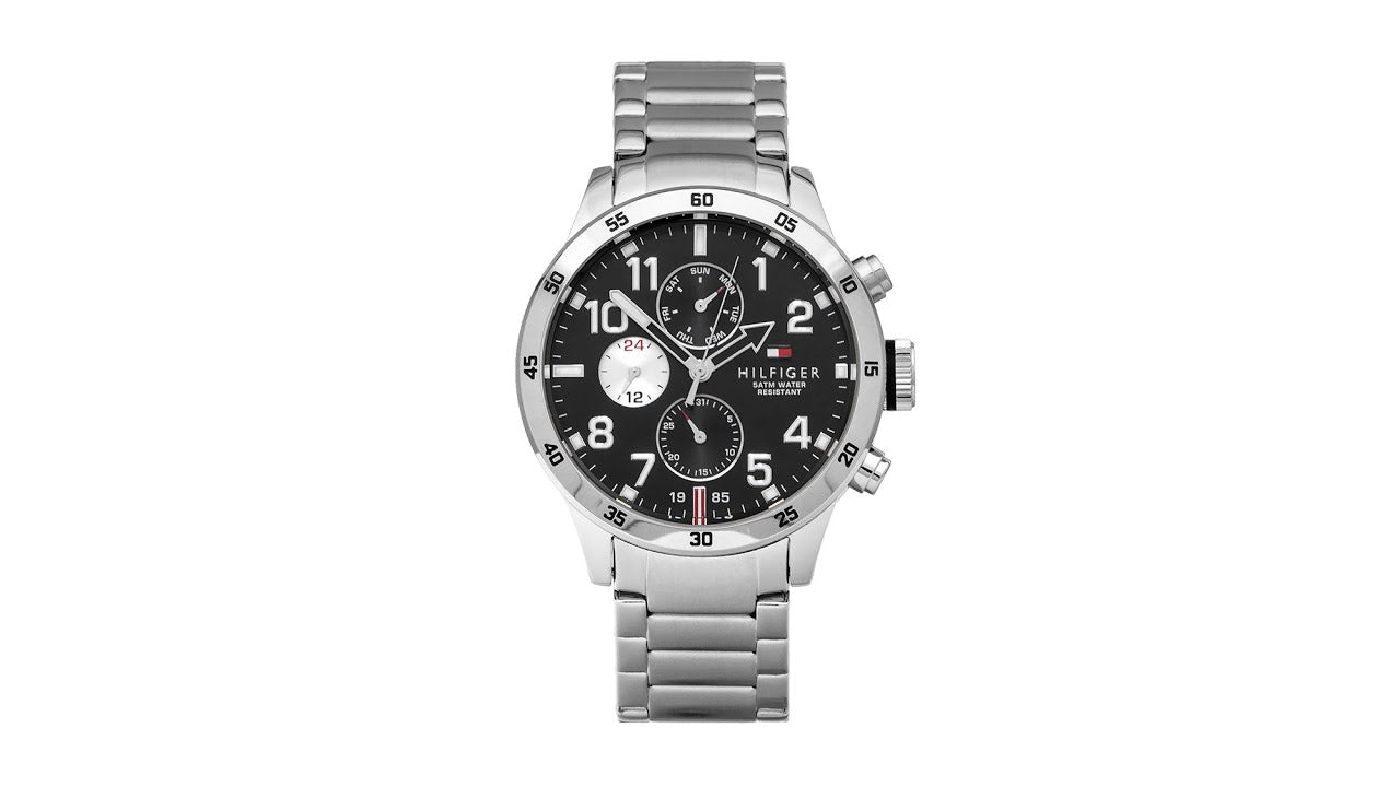 Buy Tommy Hilfiger Mens Quartz Stainless Steel Black Dial 46mm Watch - 1791141 in Pakistan