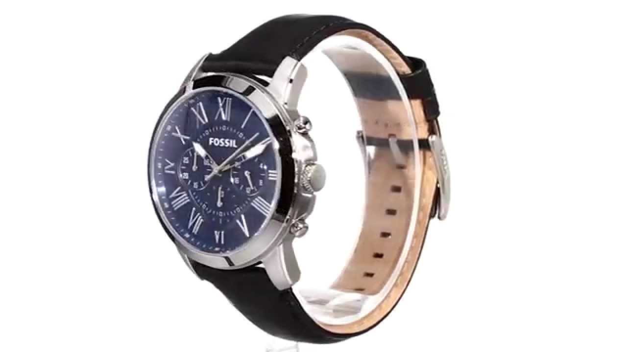 Buy Grant Navy Blue Dial Black Leather Strap Watch For Men in Pakistan