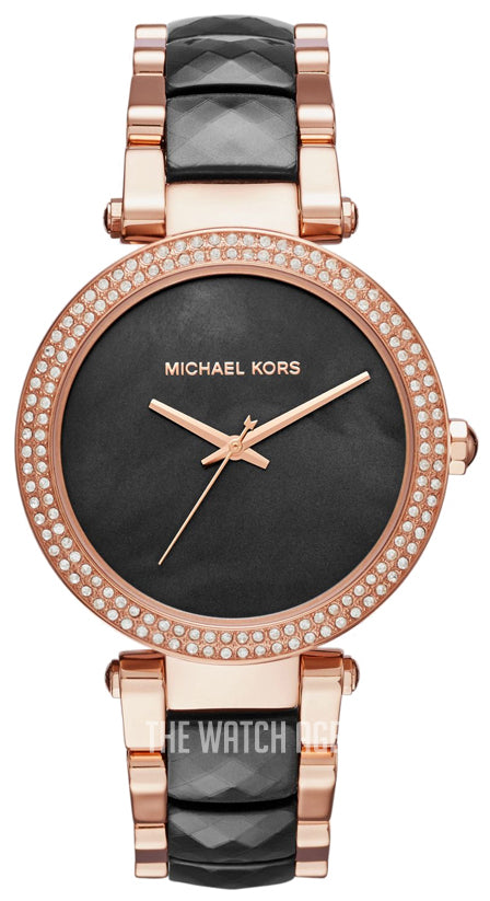 Buy Michael Kors Women's Parker Black Dial Two Tone Stainless Steel Strap Watch MK6414 in Pakistan