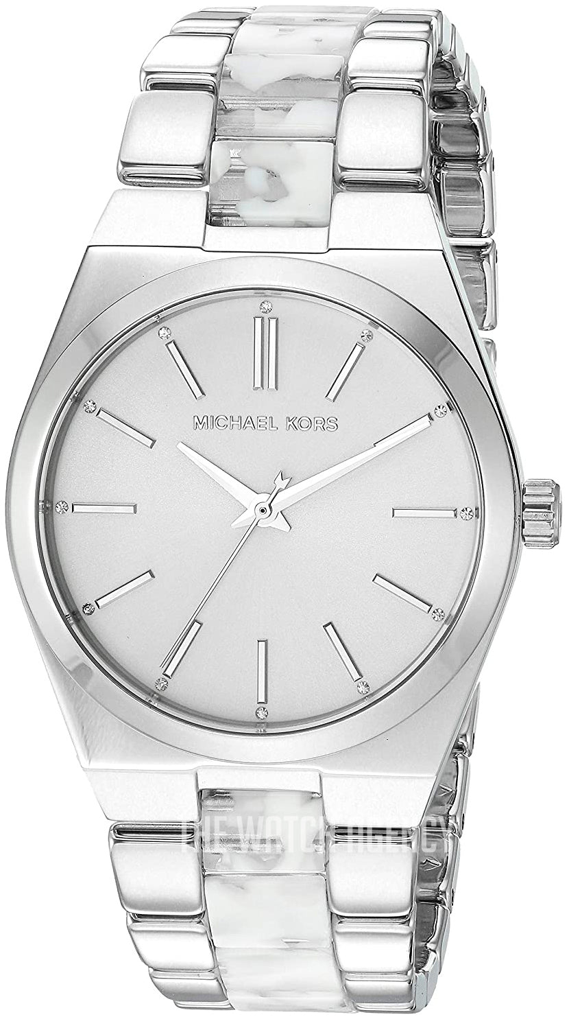 Buy Michael Kors Channing Quartz White Dial Ladies Silver Strap Watch - Mk6649 in Pakistan