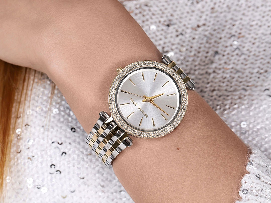 Buy Michael Kors Womens Quartz Stainless Steel Gold Two-tone Bracelet 39mm Watch - Mk3215 in Pakistan