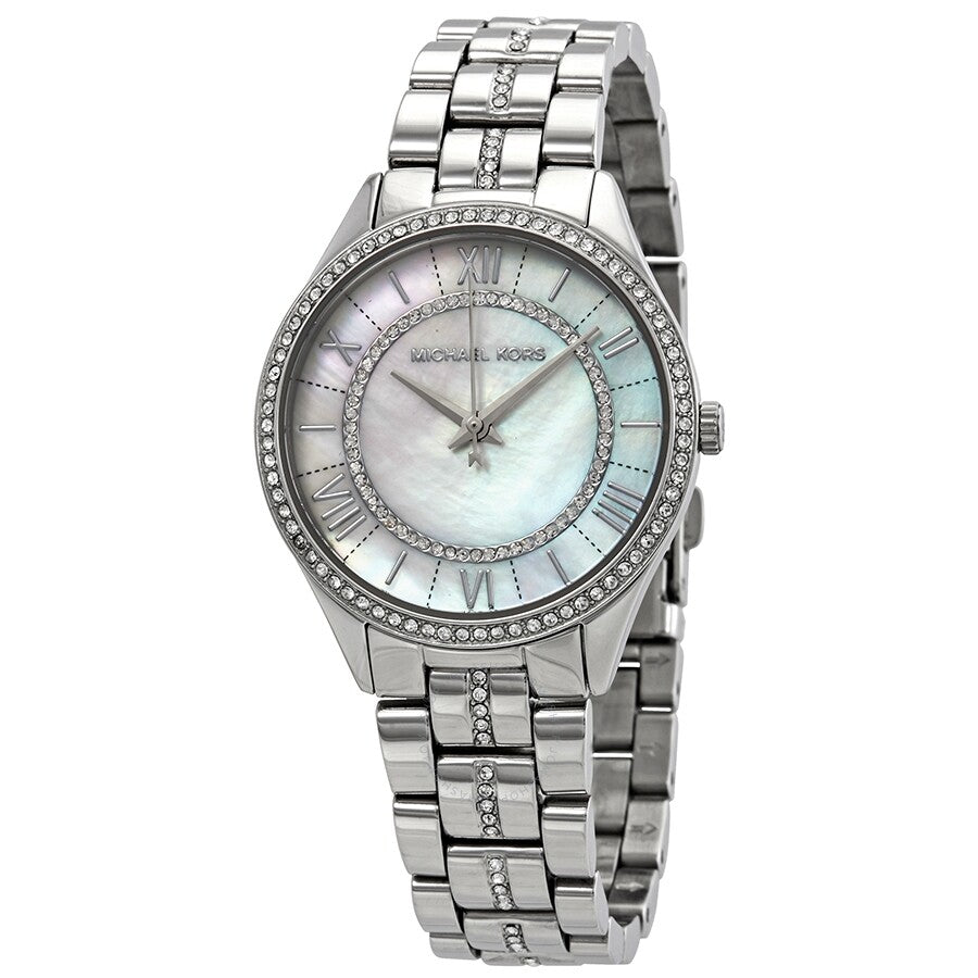 Buy Michael Kors Lauryn Crystal Mother Of Pearl Dial Silver Steel Strap Ladies Watch - Mk3900 in Pakistan
