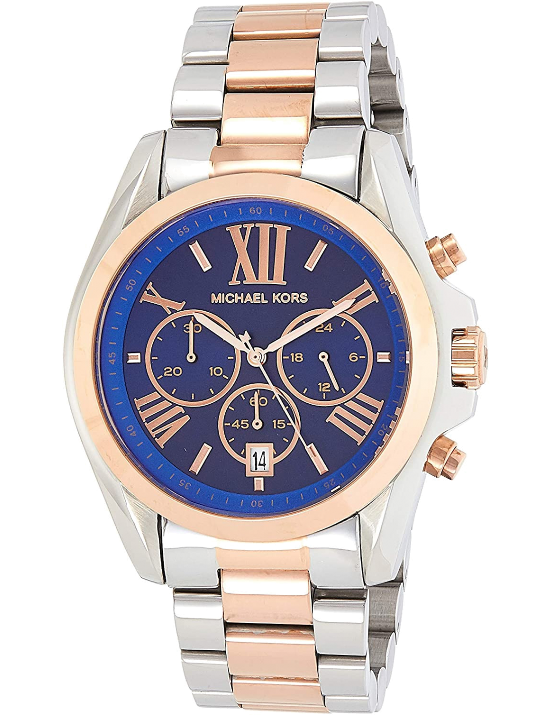 Buy Michael Kors Womens Chronograph Quartz Stainless Steel Blue Dial 43mm Watch - Mk5606 in Pakistan