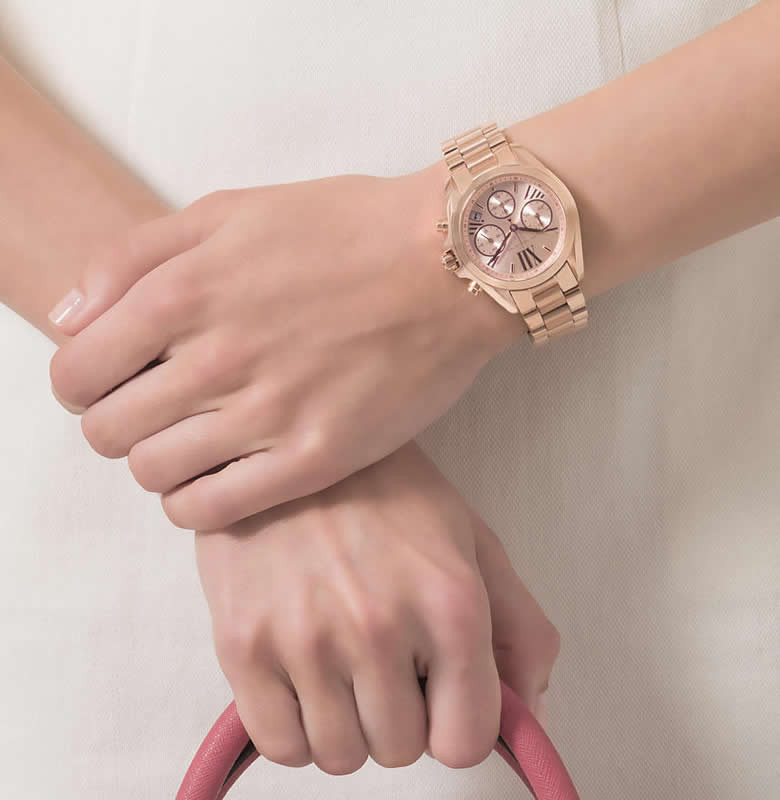 Buy Michael Kors Womens Chronograph Quartz Stainless Steel Rose Gold Dial 36mm Watch - Mk5799 in Pakistan