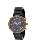 Buy Michael Kors Parker Chronograph Black Dial Black Ion-plated Ladies Watch - Mk6107 in Pakistan