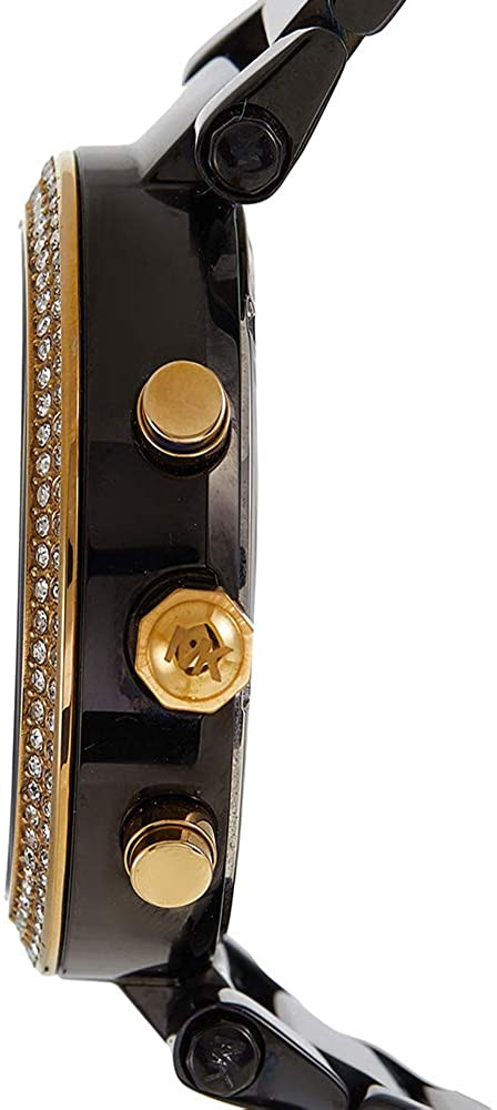 Buy Michael Kors Parker Chronograph Black Dial Black Ion-plated Ladies Watch - Mk6107 in Pakistan