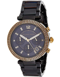 Buy Michael Kors Parker Chronograph Black Dial Black Ion-plated Ladies Watch - Mk6107 in Pakistan