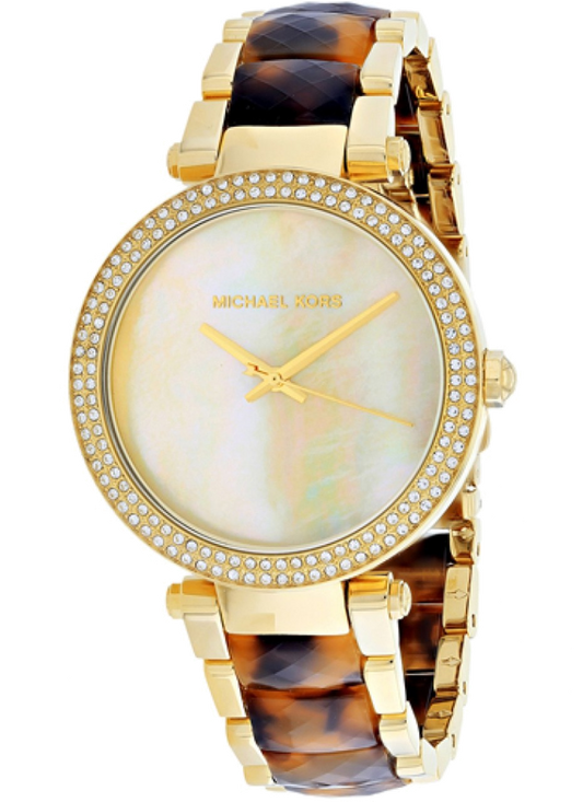 Buy Michael Kors Parker Mother Of Pearl Dial Two Tone Stainless Steel Strap Women's Watch - Mk6518 in Pakistan
