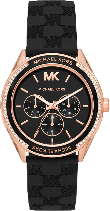 Buy Michael Kors Jessa Black Dial with Diamonds Black Leather Strap Watch for Women - MK7266 in Pakistan