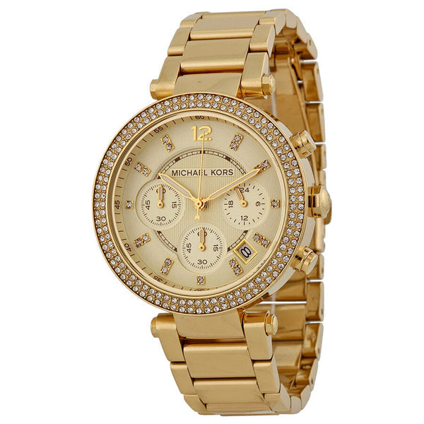 Buy Michael Kors Ritz Chronograph Gold Dial Gold Stainless Steel Strap Ladies Watch - Mk5676 in Pakistan