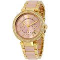 Buy Michael Kors Parker Chronograph Pink Dial Two Tone Strap Watch for Women - Mk6326 in Pakistan