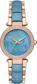 Buy Michael Kors Parker Blue Mother Of Pearl Dial Two Tone Steel Strap Ladies Watch - Mk6491 in Pakistan