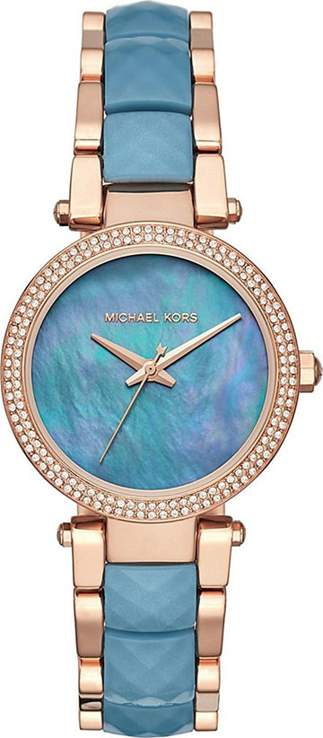 Buy Michael Kors Parker Blue Mother Of Pearl Dial Two Tone Steel Strap Ladies Watch - Mk6491 in Pakistan