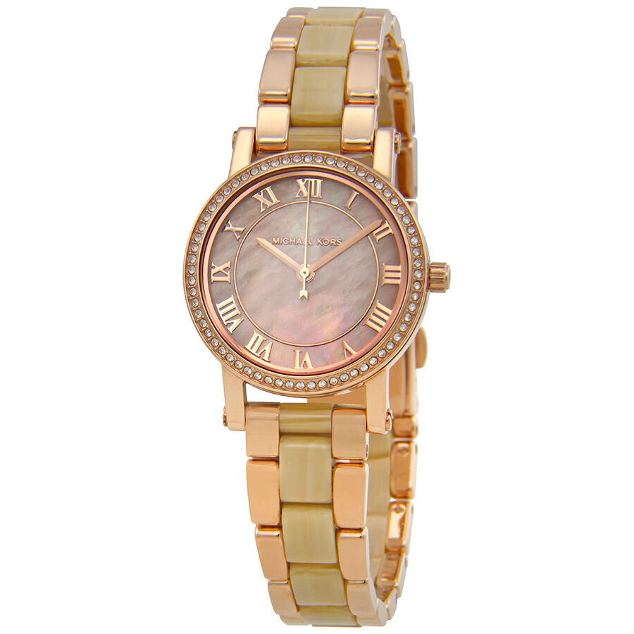 Buy Michael Kors Petite Norie Mother of Pearl Dial Gold Stainless Steel Womens Watch - Mk3700 in Pakistan
