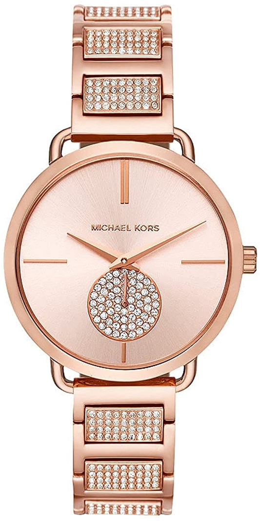 Buy Michael Kors Portia Crystal Rose Gold Dial Stainless Steel Strap Ladies Watch - Mk3853 in Pakistan